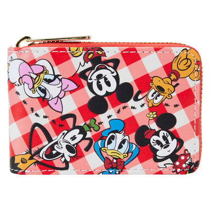 Loungefly Disney Mickey & Friends Picnic Blanket accordion wallet Nerdscape