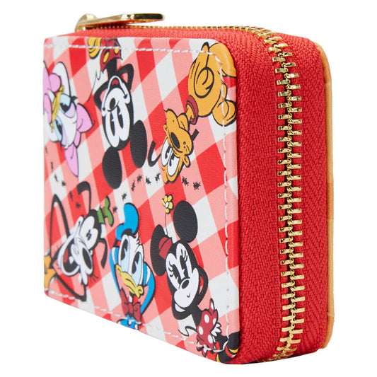 Couverture de pique-nique Loungefly Disney Mickey et ses amis, portefeuille accordéon