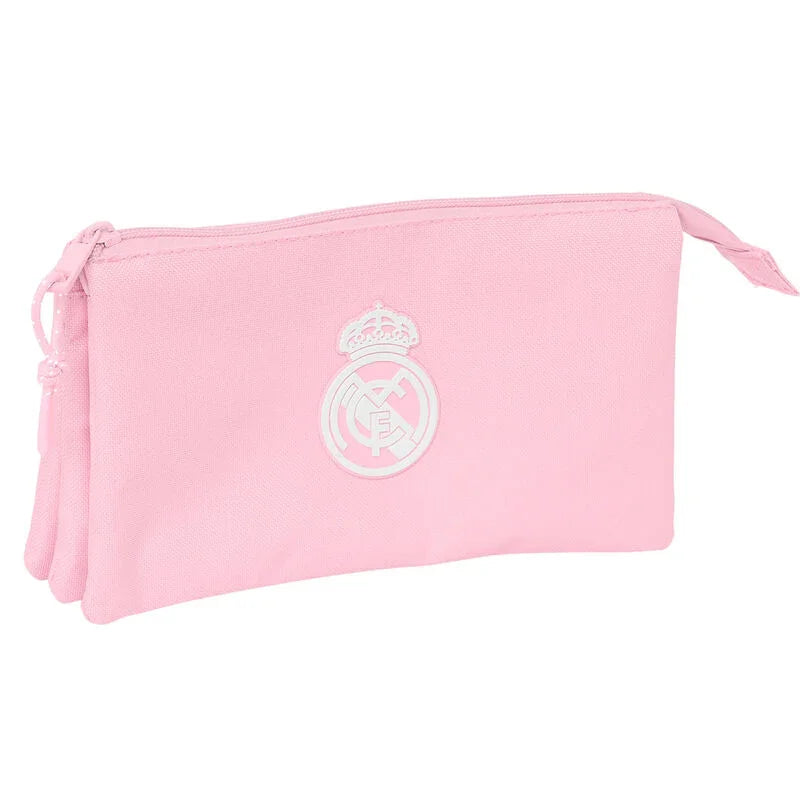 Real Madrid pink triple pencil case Nerdscape