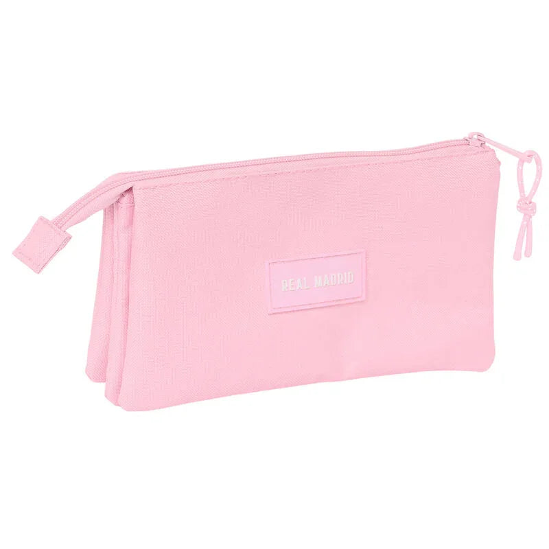 Real Madrid pink triple pencil case Nerdscape