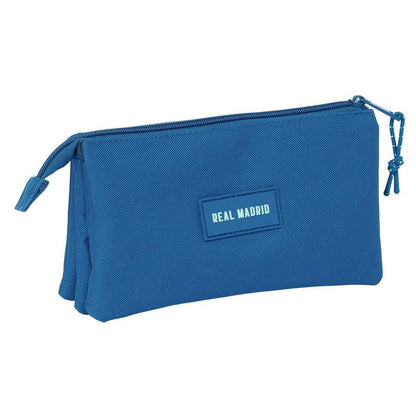 Real Madrid blue triple pencil case Nerdscape