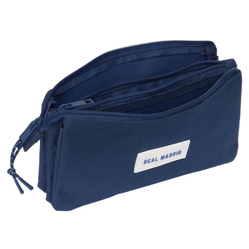 Real Madrid navy blue triple pencil case Nerdscape