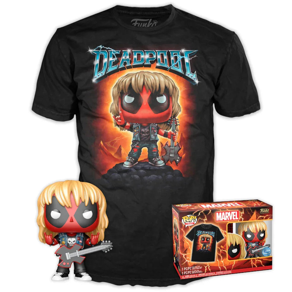 Funko Pop! Marvel Deadpool - Figura da Collezione Vinyl + T-shirt Set Nerdscape