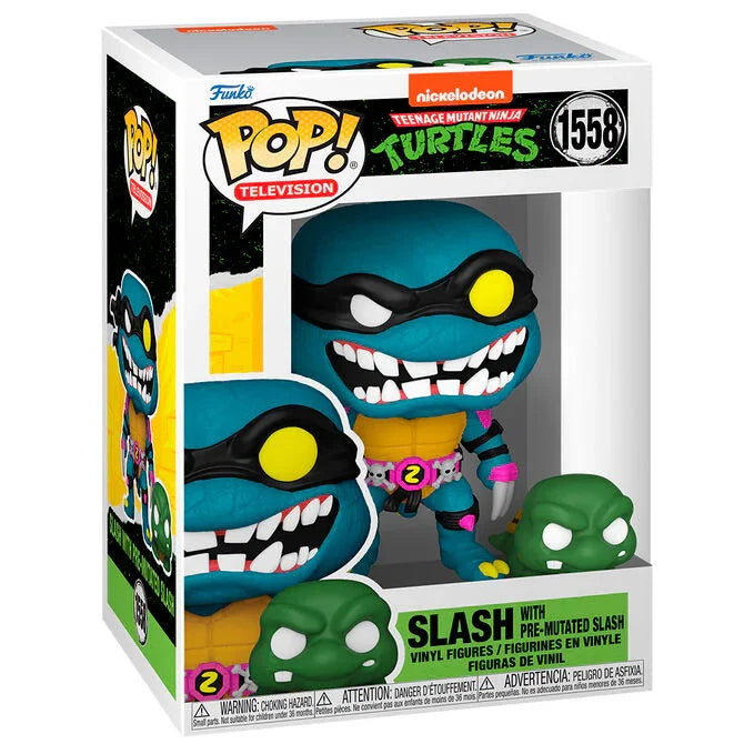 Funko Pop! Teenage Mutant Ninja Turtles Slash & Pre Mutated Slash - Figura da Collezione Vinyl Nerdscape