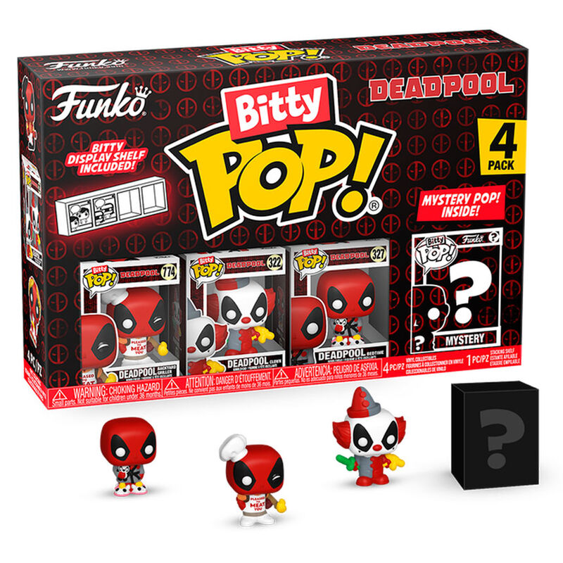 Funko Pop! Bitty POP Marvel Deadpool - Figura da Collezione Vinyl 4 pezzi Nerdscape