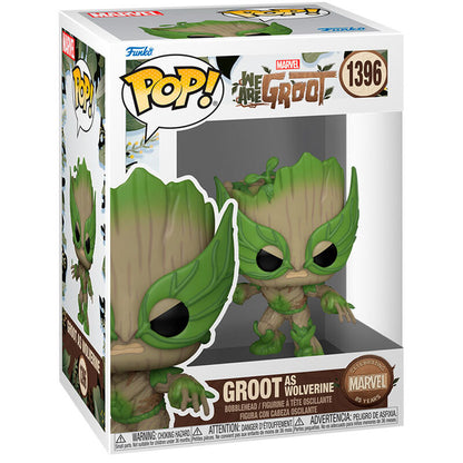 Funko Pop! Marvel We Are Groot - Groot as Wolverine - Figura da Collezione Vinyl Nerdscape