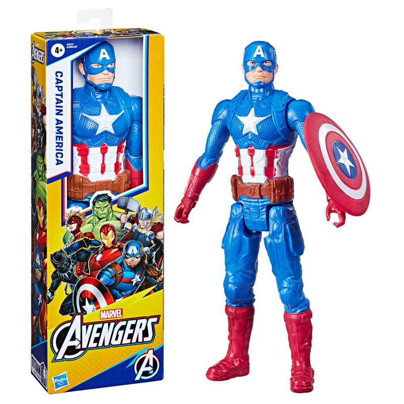 Marvel Avengers Captain America Titan Hero Deluxe Figura da Collezione 30cm - Nerdscape Nerdscape