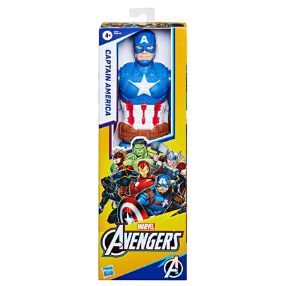 Marvel Avengers Captain America Titan Hero Deluxe Figura da Collezione 30cm - Nerdscape Nerdscape
