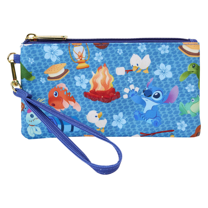 Loungefly Disney Stitch Camping Cuties zipper wrislet wallet Nerdscape