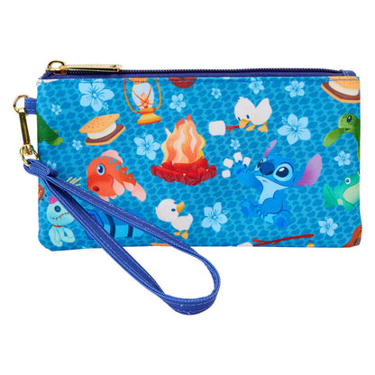 Loungefly Disney Stitch Camping Cuties zipper wrislet wallet Nerdscape