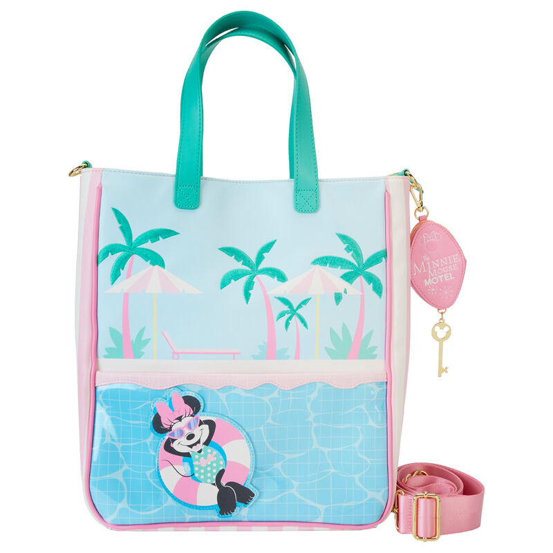 Loungefly Disney Minnie Vacation Style tote bag + coin purse Nerdscape