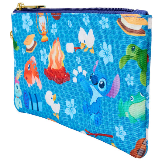 Loungefly Disney Stitch Camping Cuties zipper wrislet wallet Nerdscape