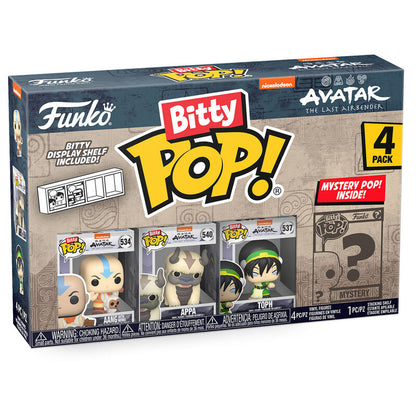 Funko Pop! Avatar The Last Airbender Aang - Figura da Collezione Vinyl 4 pezzi Blister Bitty POP Nerdscape