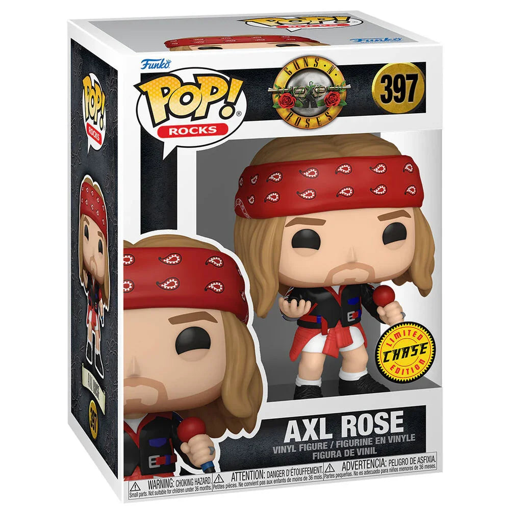 Funko Pop! Guns N Roses AXL Rose 5 + 1 Chase - Figura da Collezione Vinyl Nerdscape