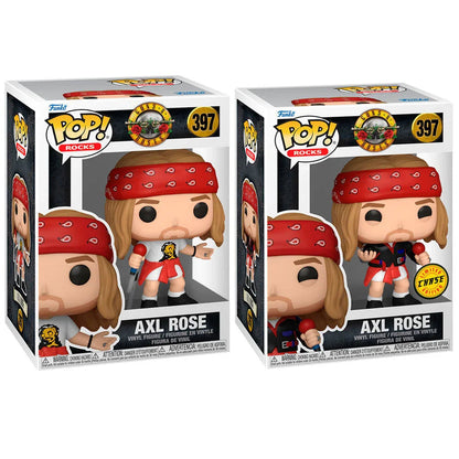 Funko Pop! Guns N Roses AXL Rose 5 + 1 Chase - Figura da Collezione Vinyl Nerdscape