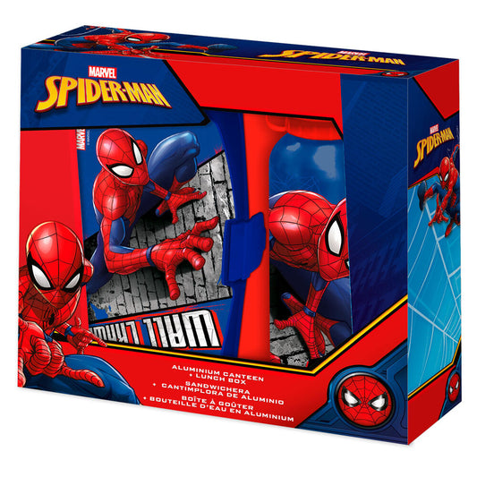 Marvel Spiderman canteen + lunchbox set 500ml Nerdscape