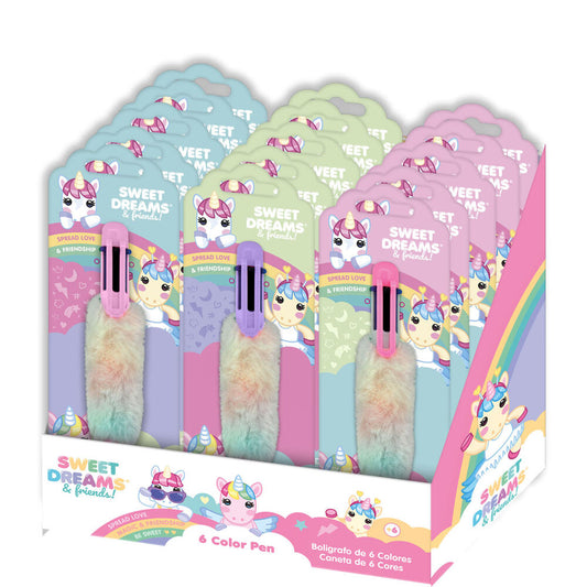 Sweet Dreams 6 colors fluffy pen assorted