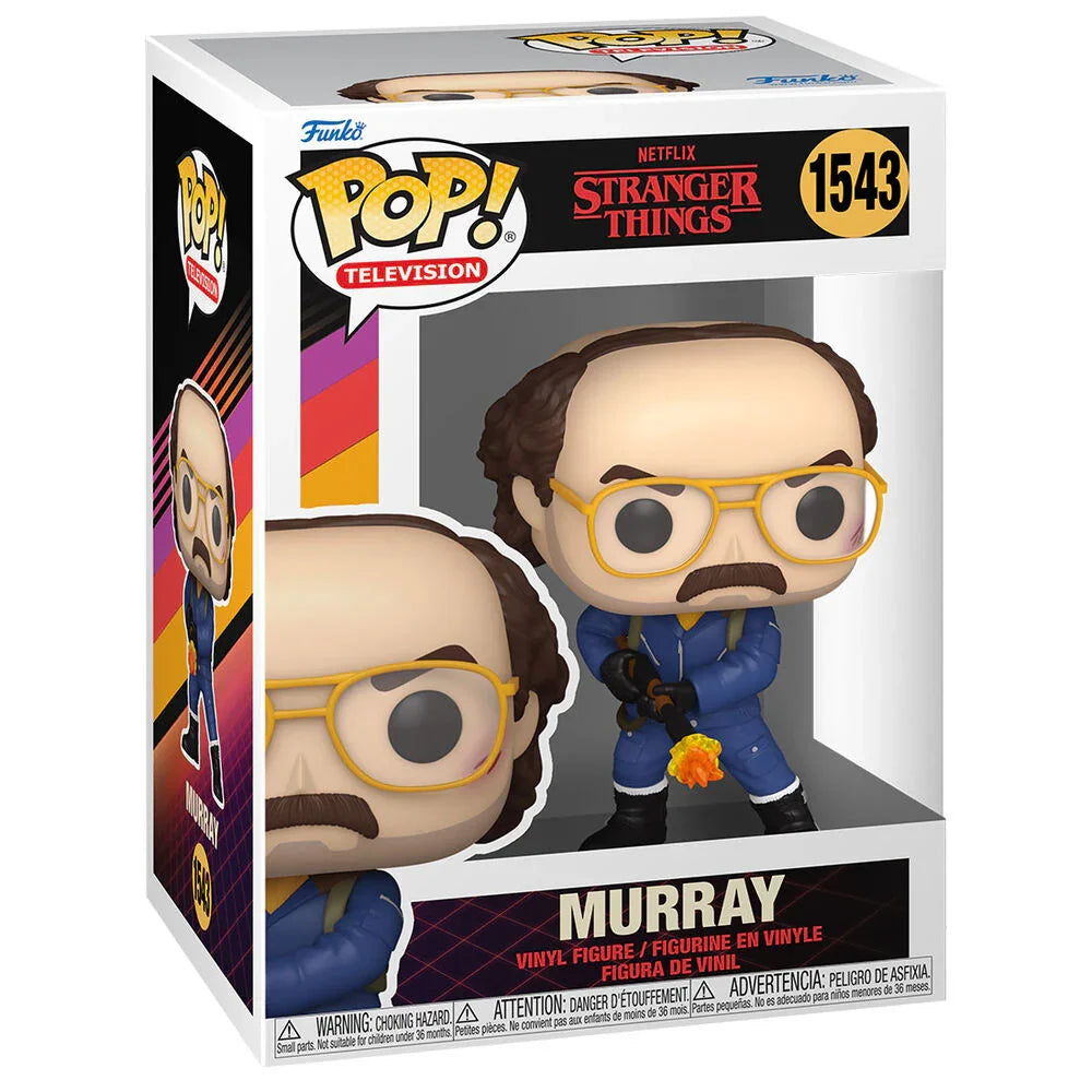 Funko Pop! Stranger Things Murray - Figura da Collezione Vinyl Nerdscape