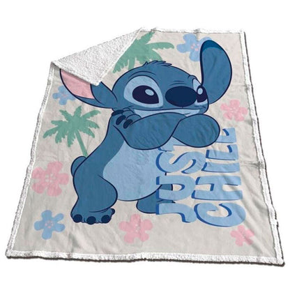 Disney Stitch coral sherpa blanket 130x170cm Nerdscape