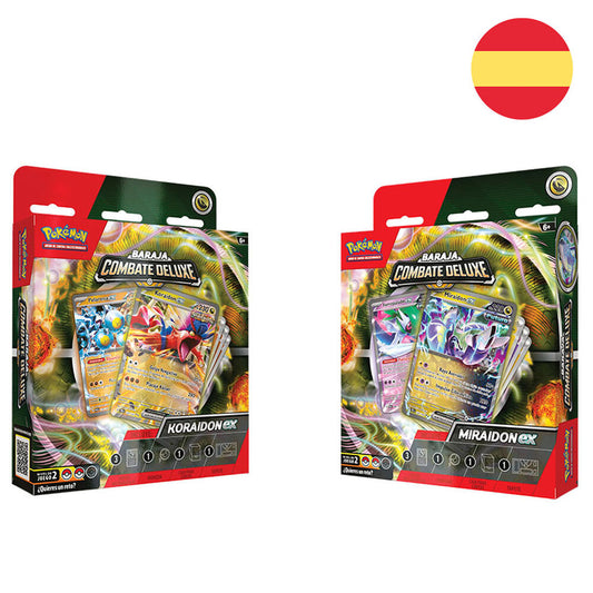 Spanish Pokemon Koraidon &amp; Miraidon Deck of collectible trading cards game assorted