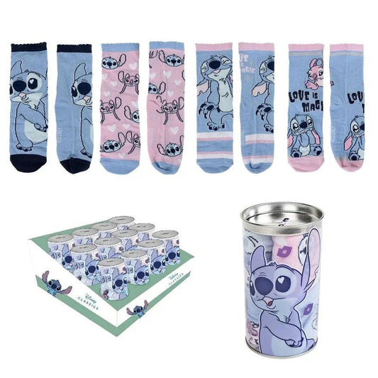 Disney Stitch Money box 4 pairs of socks Nerdscape