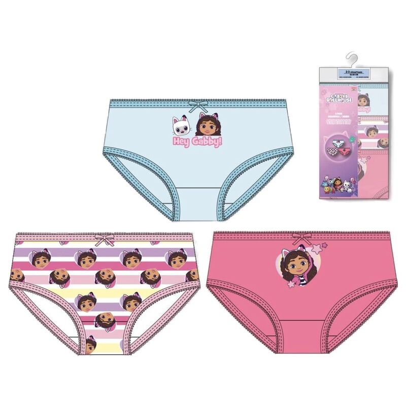 Gabbys Doll House pack 3 assorted knickers Nerdscape