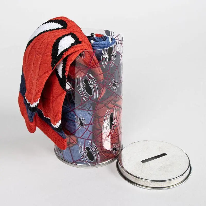 Marvel Spiderman Money box 4 pairs of socks Nerdscape