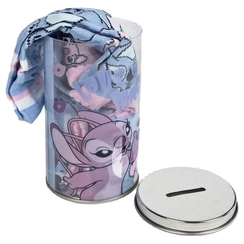 Disney Stitch Money box 4 pairs of socks Nerdscape