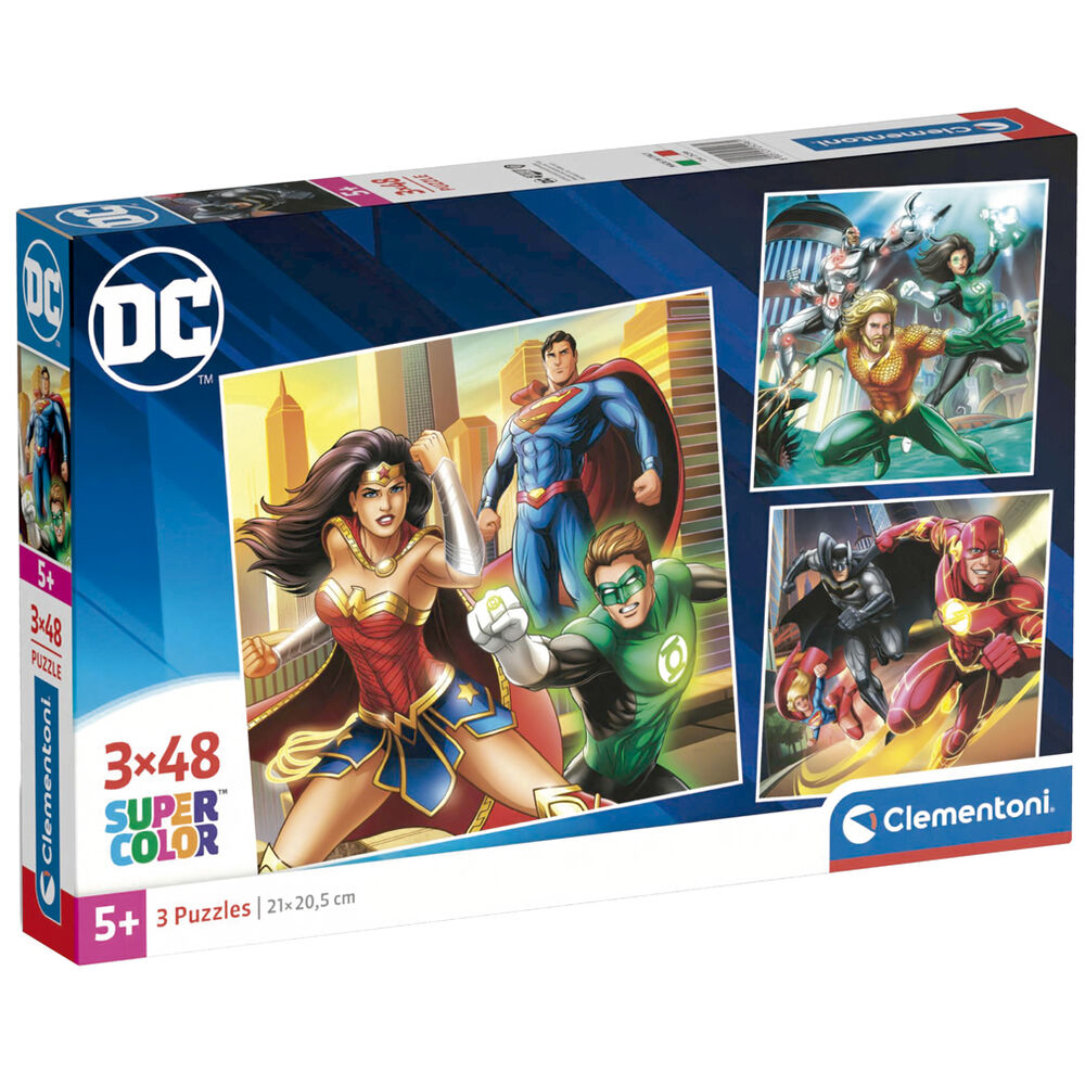 DC Comics Justice League puzzle 3x48pcs Nerdscape