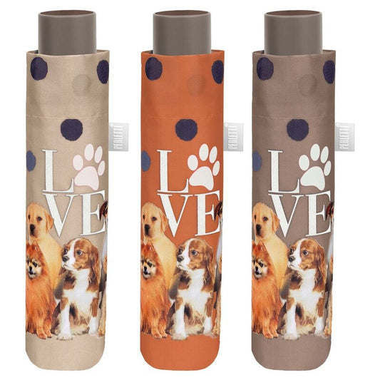 Manual foldindg love dogs umbrella assorted 54cm - Nerdscape