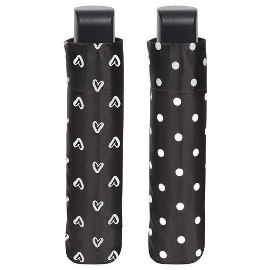 Manual folding black white umbrella assorted 54cm Nerdscape