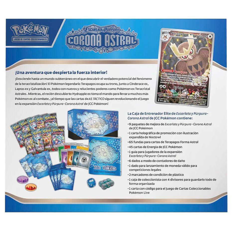 Spanish Pokemon Scarlet & Purple Astral Crown elite trainer case Nerdscape