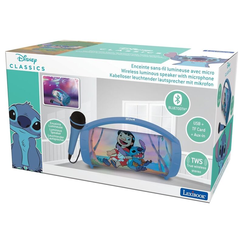 Disney Stitch Bluetooth speaker with microphone Nerdscape
