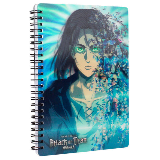 Carnet 3D bleu L'Attaque des Titans