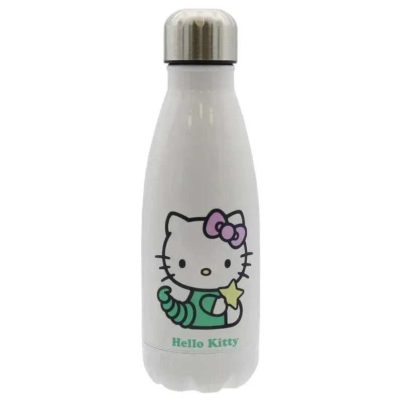 Borraccia termica bianca Hello Kitty con tappo in acciaio, design kawaii Nerdscape