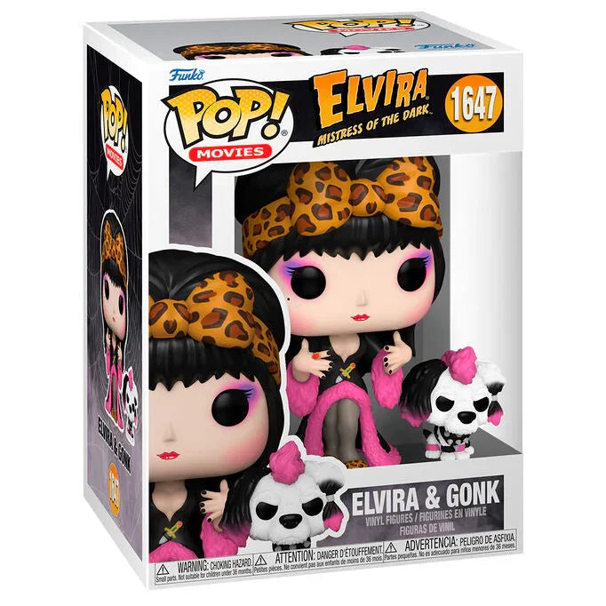 Funko Pop! Elvira Mistress of the Dark Elvira & Gonk - Figura da Collezione Vinyl Nerdscape