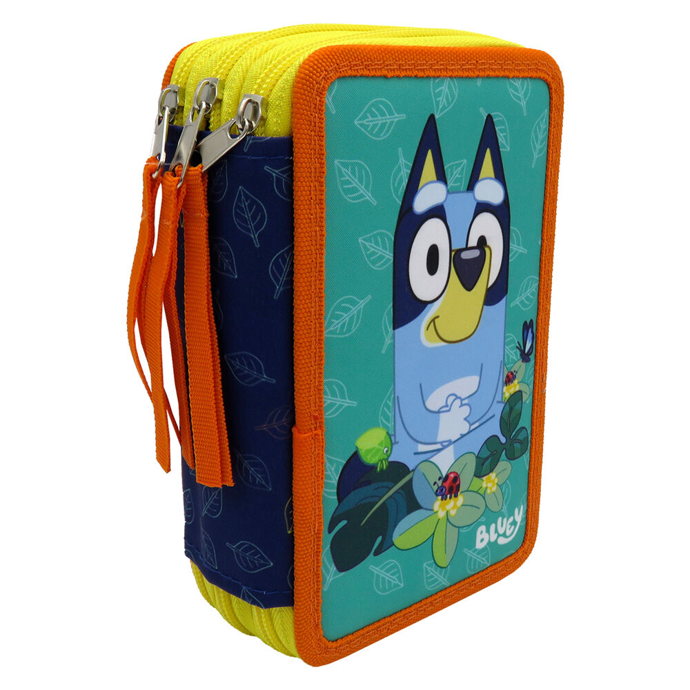 Bluey Leaves triple pencil case Nerdscape