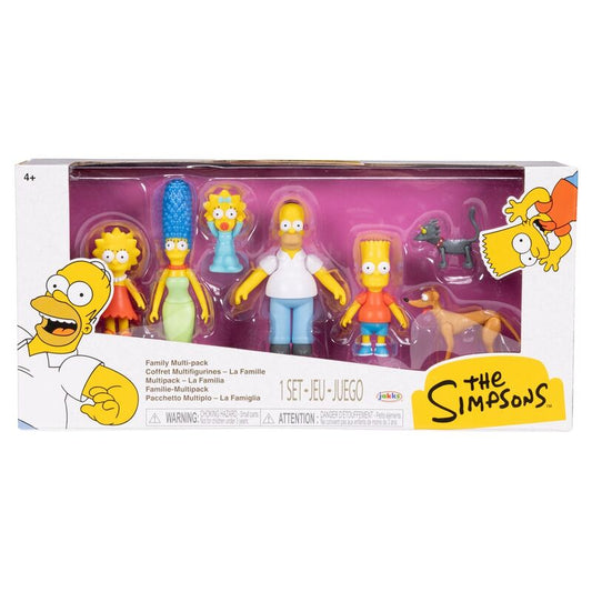 Pack de 7 figurines de la famille Simpson (6 cm)