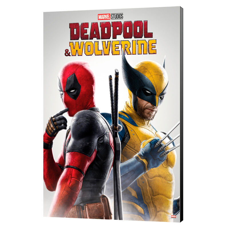 Cadre en bois Marvel Wolverine et Deadpool