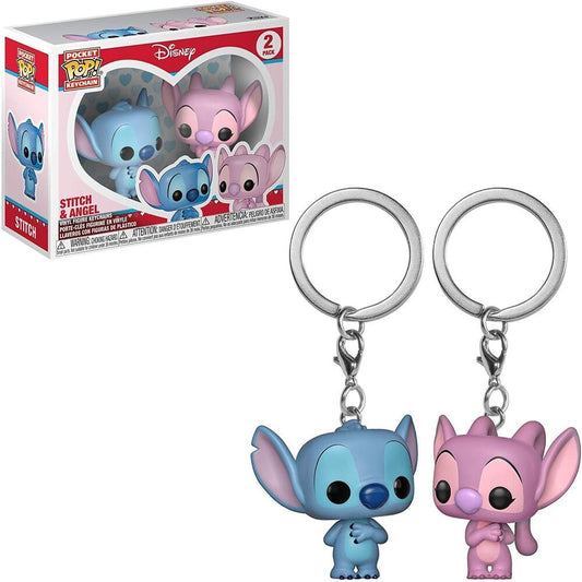 Pocket POP pack 2 porte-clés Disney Stitch et Angel
