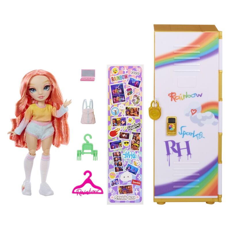 Rainbow High doll with locker palyset Nerdscape