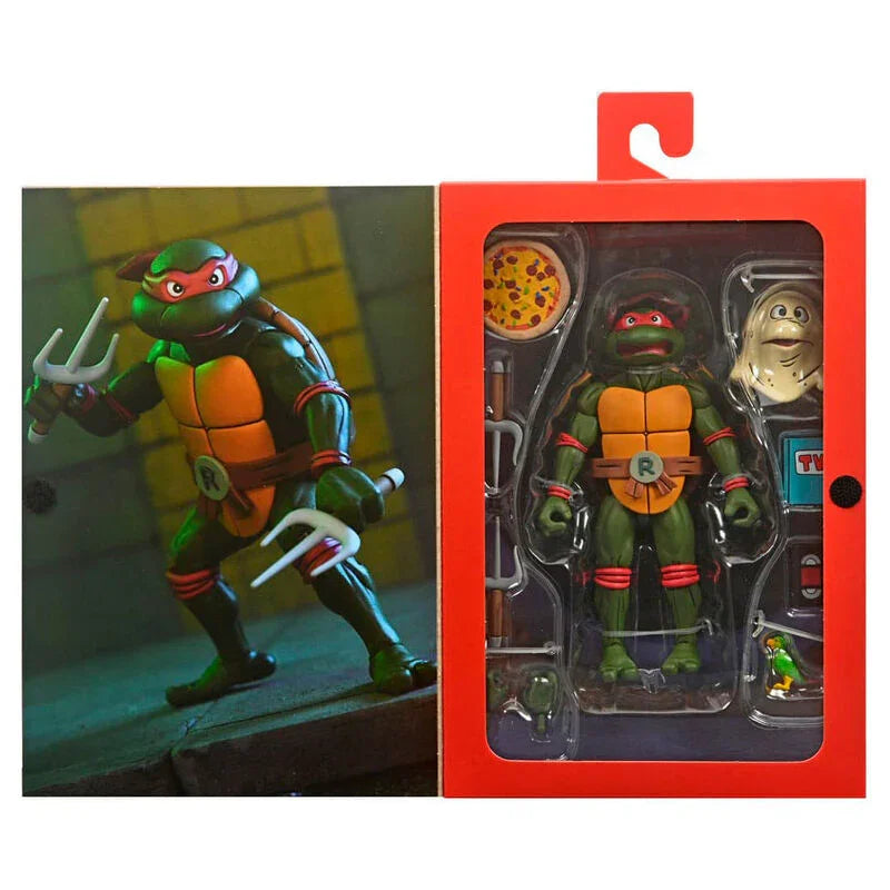 Teenage Mutant Ninja Turtles Raphael Cartoon Ultimate 18cm Figura da Collezione - Nerdscape Nerdscape
