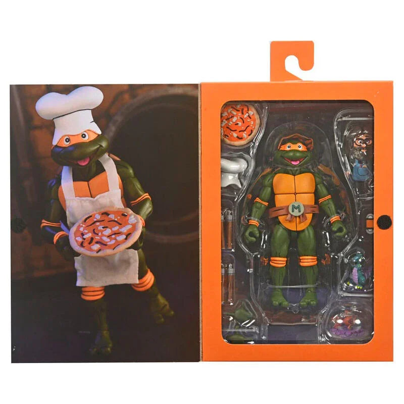 Teenage Mutant Ninja Turtles Michelangelo Cartoon Ultimate Figura da Collezione 18cm - Nerdscape Nerdscape