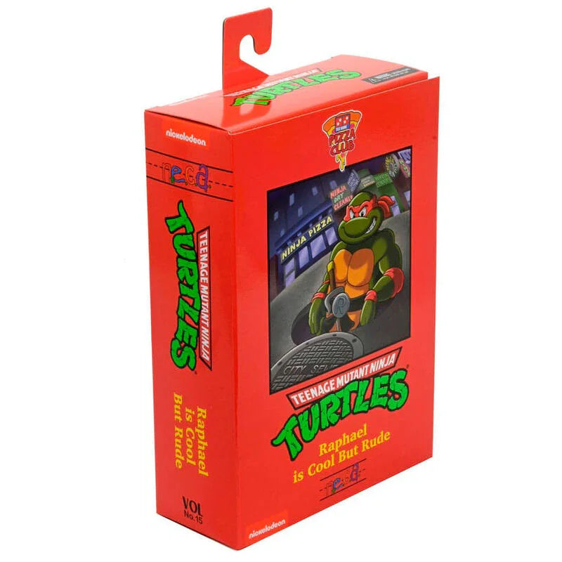Teenage Mutant Ninja Turtles Raphael Cartoon Ultimate 18cm Figura da Collezione - Nerdscape Nerdscape