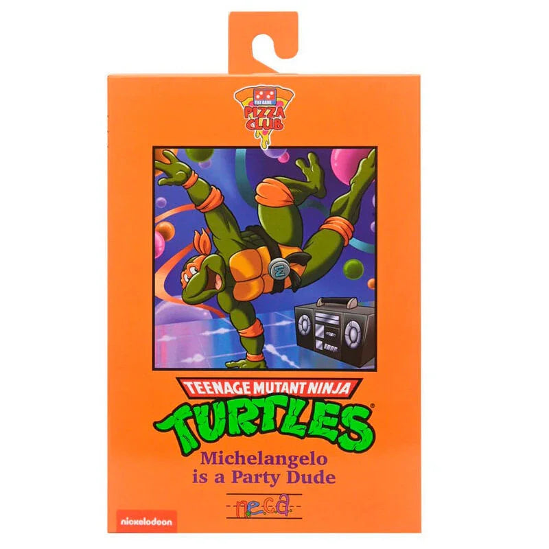 Teenage Mutant Ninja Turtles Michelangelo Cartoon Ultimate Figura da Collezione 18cm - Nerdscape Nerdscape