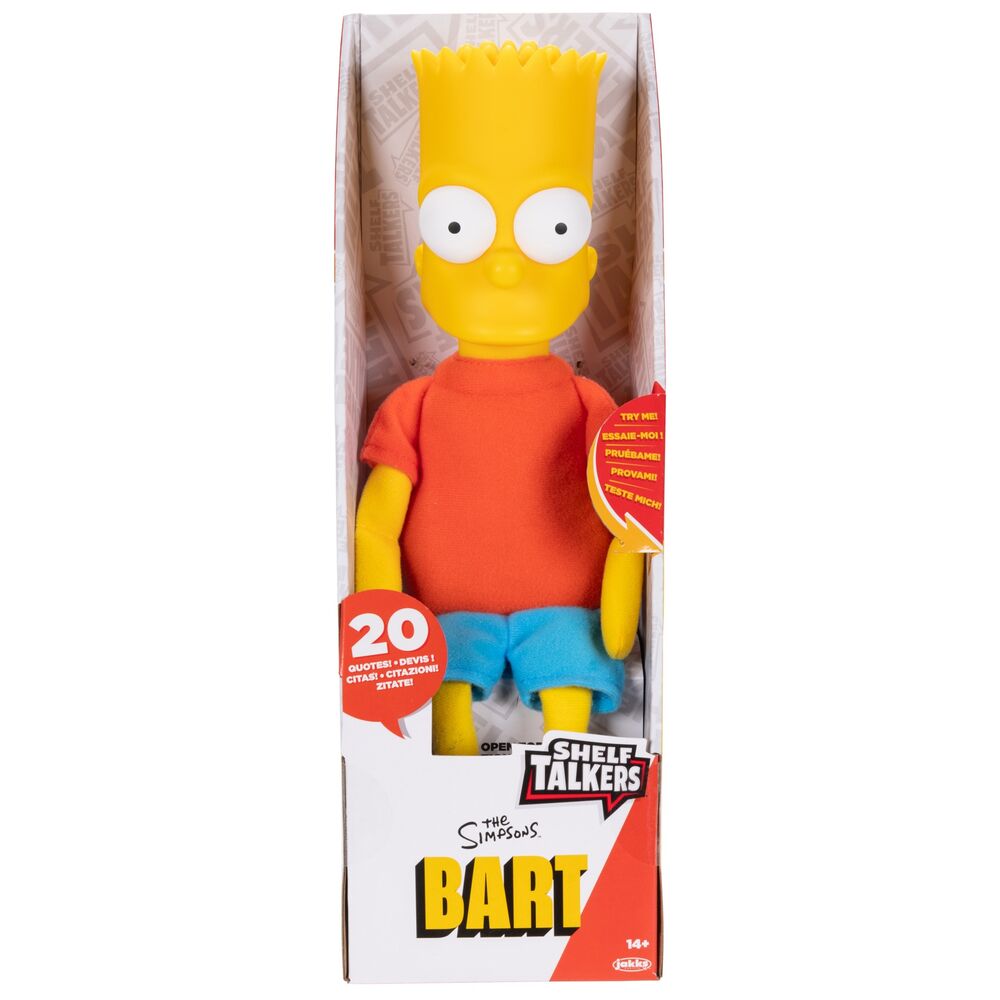 English The Simpsons Shelf Talkers Bart plush toy 33cm Nerdscape