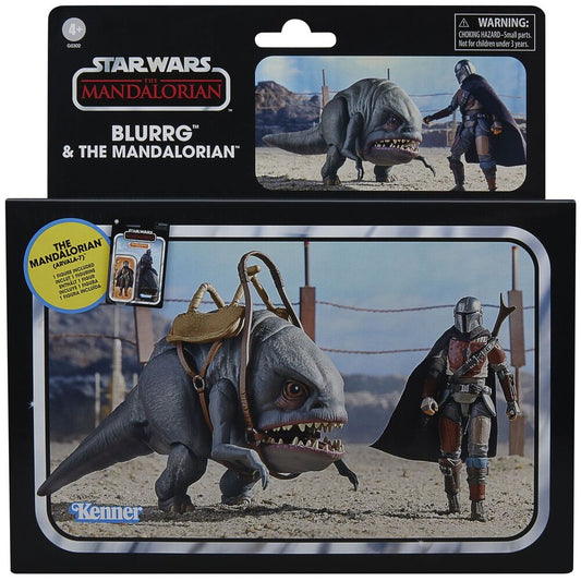 Star Wars The Mandalorian - Blurrg et Mandalorien (lot de 2 figurines, 9,5 cm)