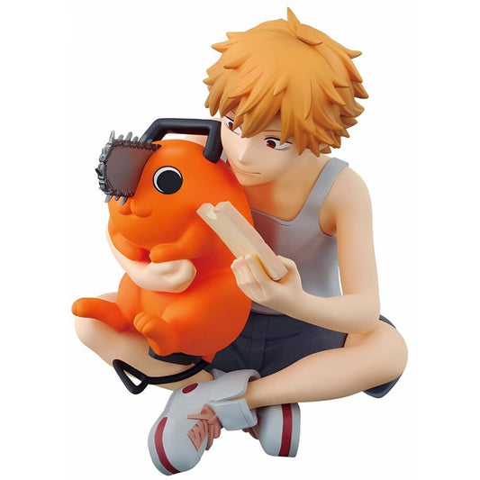 Figurine Denji et Moltita de Chainsaw Man Break Time, 7 cm