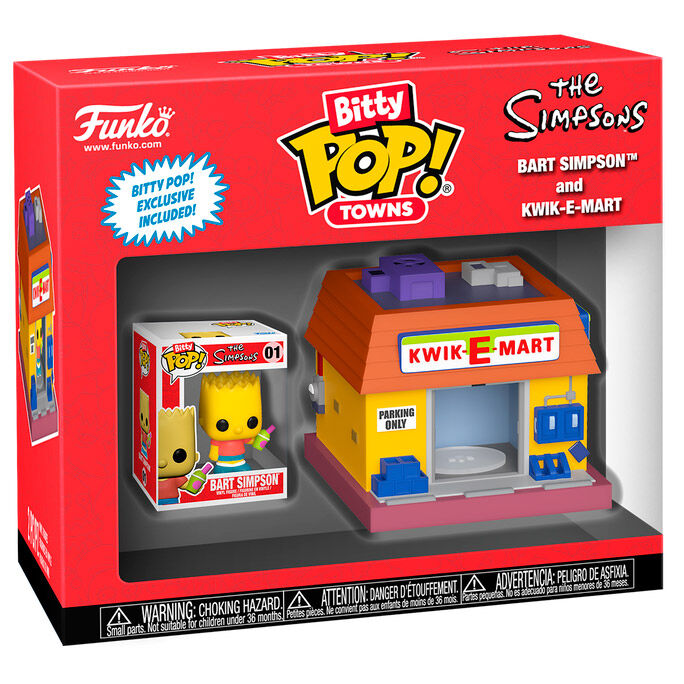 Funko Pop! The Simpsons Bart e Kwik-E-Mart - Figura da Collezione Vinyl Nerdscape