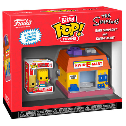Funko Pop! The Simpsons Bart e Kwik-E-Mart - Figura da Collezione Vinyl Nerdscape
